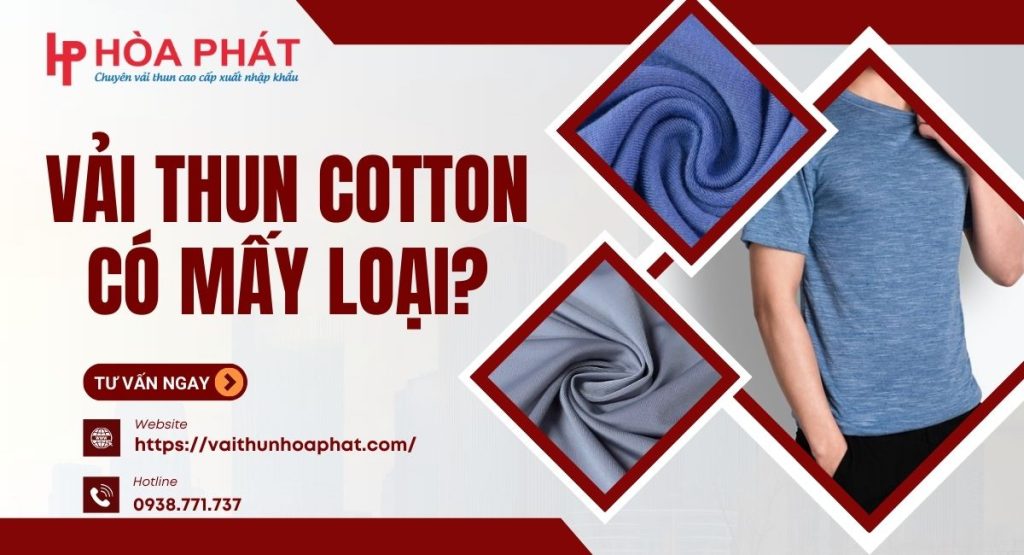 vải thun cotton có mấy loại