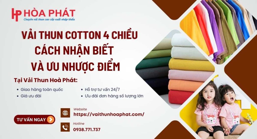 Vải thun cotton 4 chiều là gì