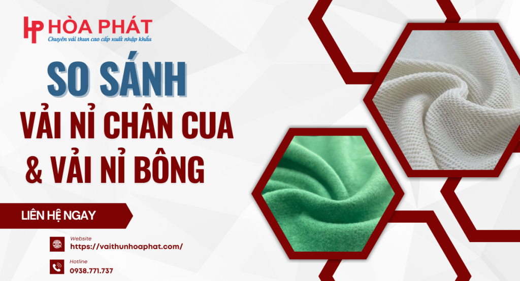 so sánh vải nỉ chân cua và vải nỉ bông