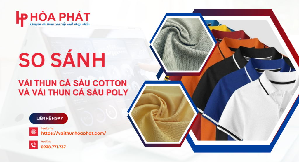 So Sánh Vải Thun Cá Sấu Cotton Và Vải Thun Cá Sấu Poly