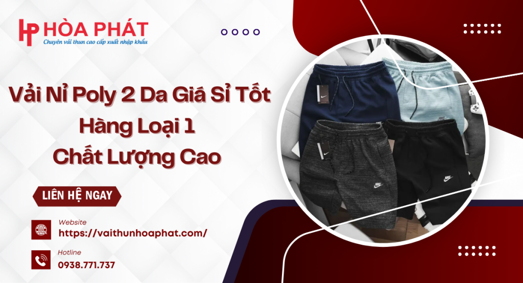 vải nỉ poly 2 da