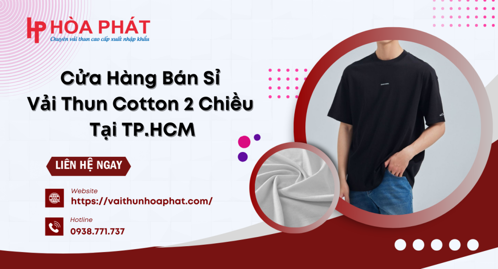 bán sỉ vải thun cotton 2 chiều