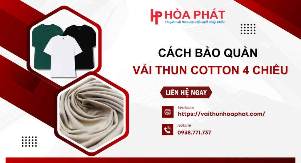 cách bảo quản vải thun cotton 4 chiều