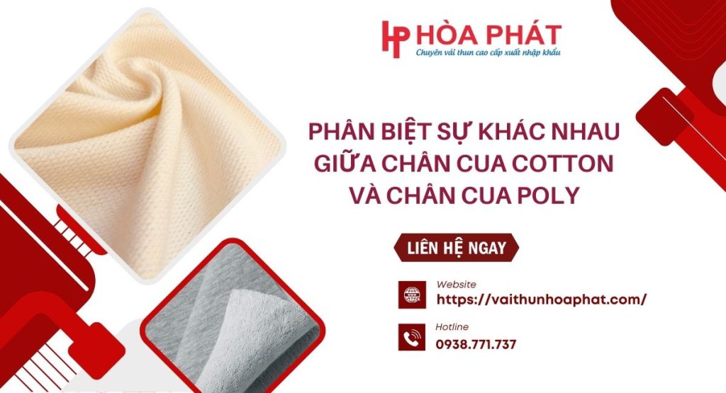 sự khác nhau giữa chân cua cotton và chân cua poly