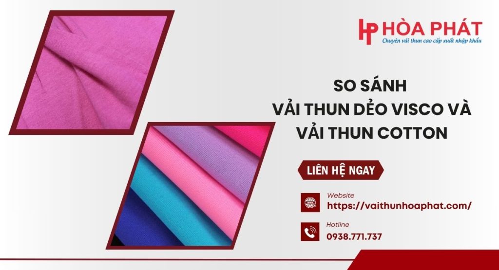 so sánh vải thun Visco và thun cotton