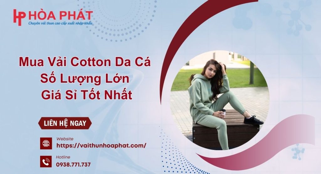 vải da cá cotton may đồ thể thao