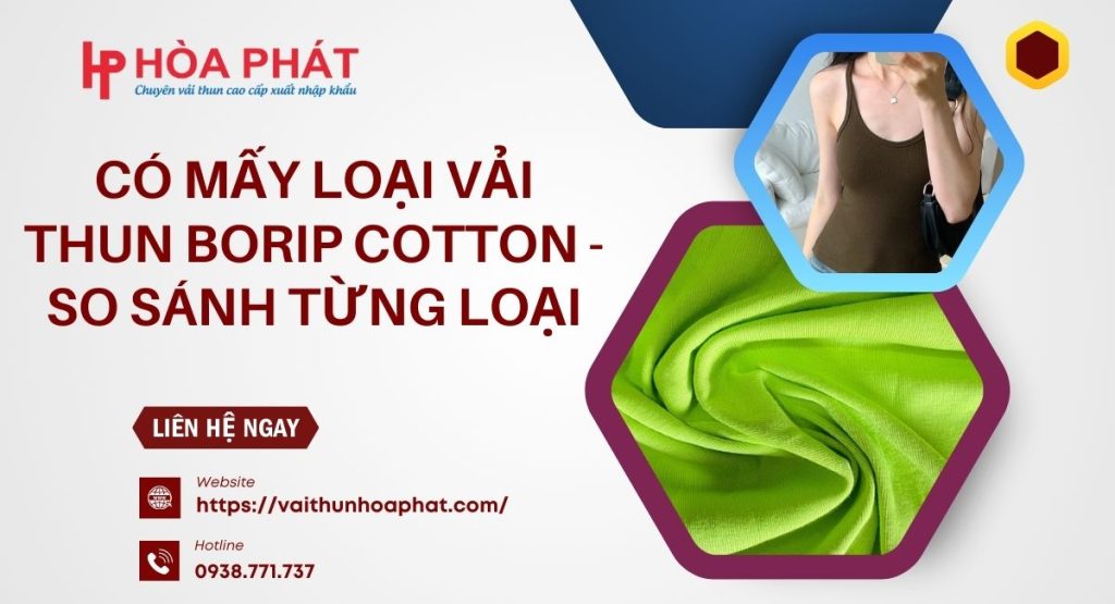 vải thun cotton borip giá sỉ