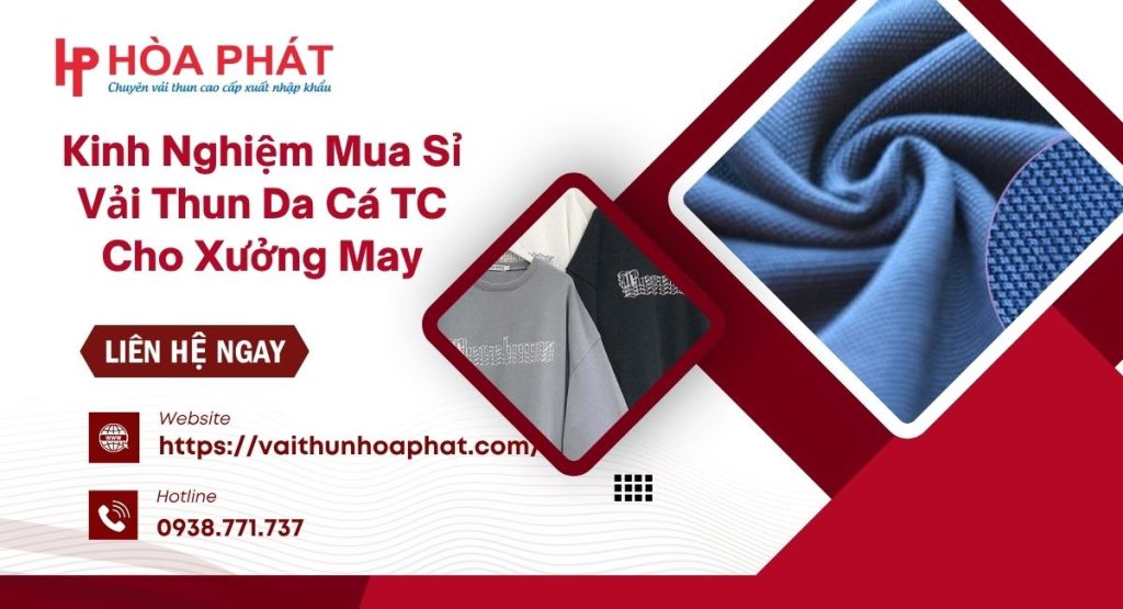 vải thun da cá TC giá sỉ