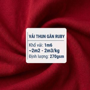 vải thun gân ruby là gì