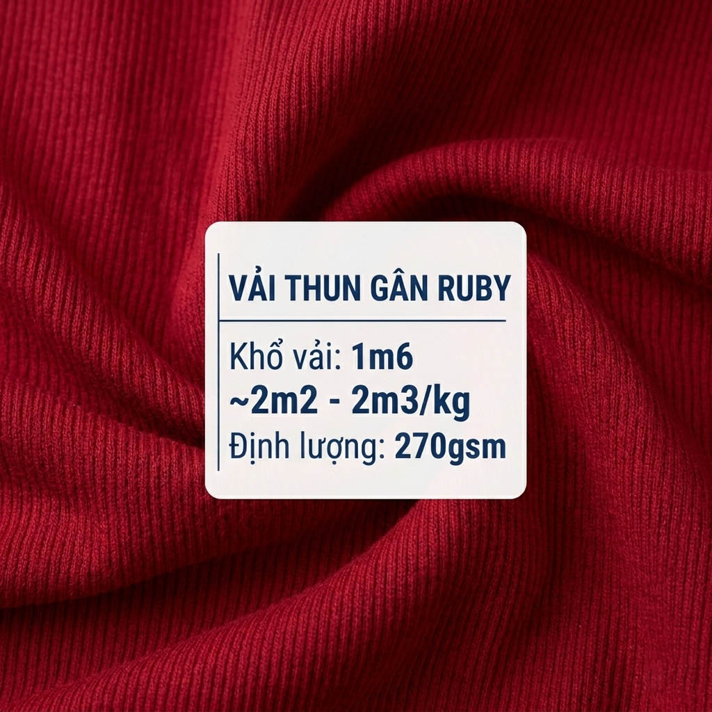 vải thun gân ruby là gì