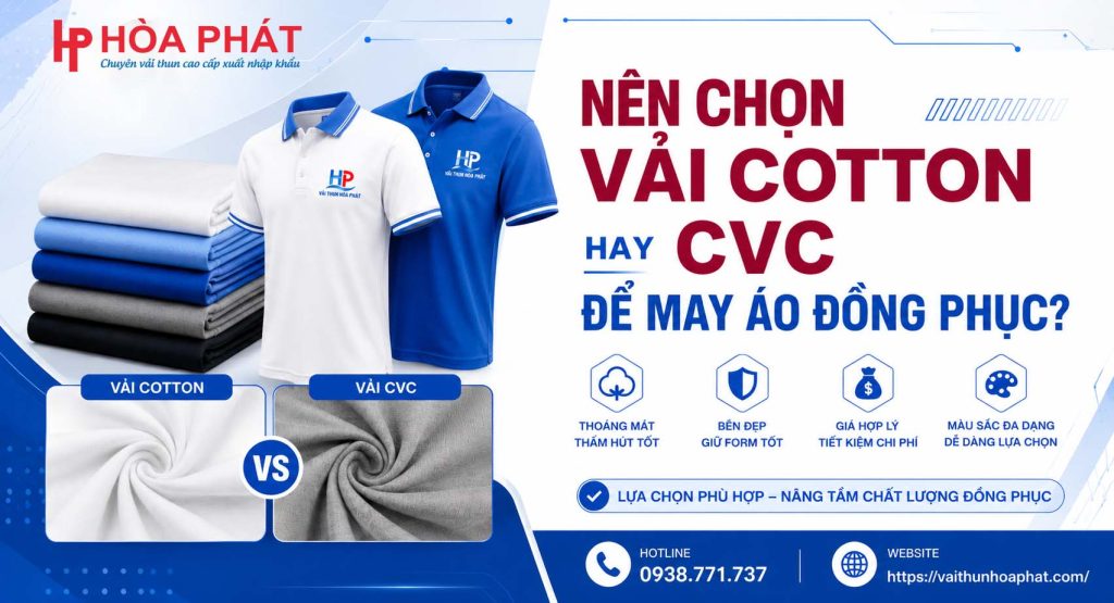 Nên Chọn Vải Cotton Hay CVC Để May Áo Đồng Phục?
