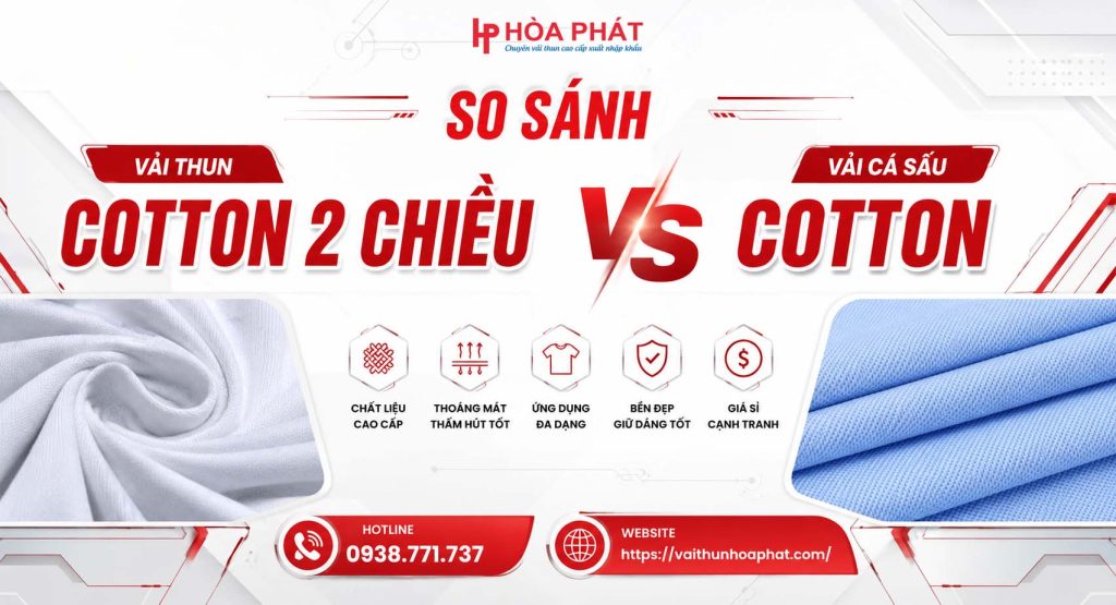 So Sánh Vải Thun Cotton 2 Chiều Và Vải Cá Sấu Cotton