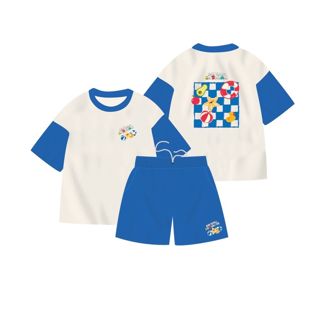 Vải cotton 2 chiều may trang phục trẻ em